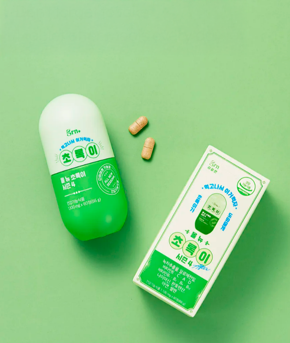 GRN+ Пищевая добавка для снижения веса с зелёным чаем All New Green Season 4 (1100 мг * 60 шт)