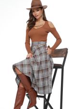 Юбка расклешенная в клетку DStrend (Акция)