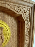 Освященная Икона князя Владимира резная из дуба 17х14 см