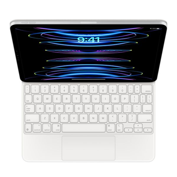 Клавиатура Apple Magic Keyboard для iPad Pro 11" / iPad Air 11" Белый | White (MJQJ3LL/A), Русская гравировка