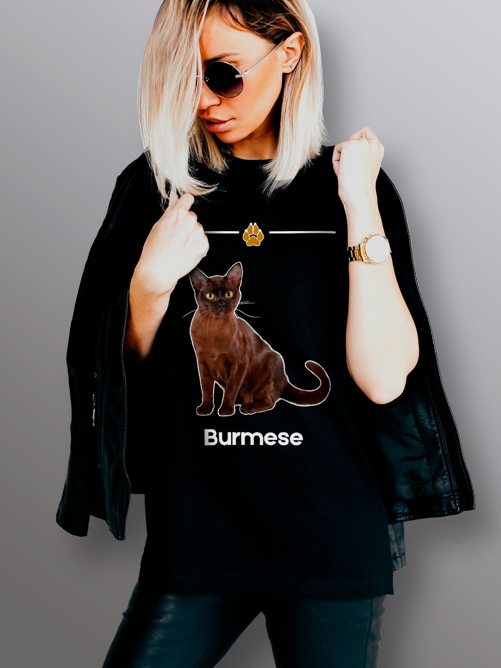Футболка бурманская кошка