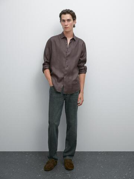 Massimo Dutti Зауженные джинсы, глубокий синий