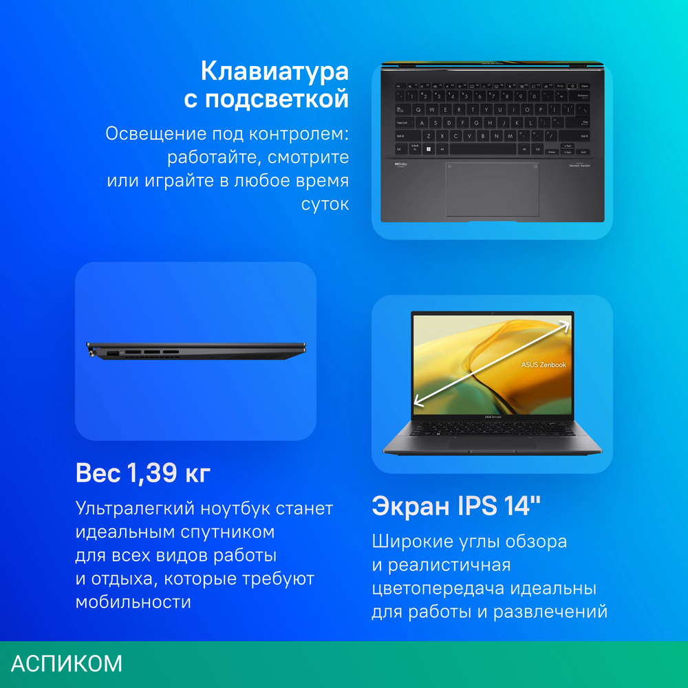 Ноутбук Asus Zenbook 14 UM3402YA-KP854