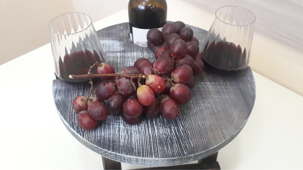 Столик винный складной, на 2 бокала + 1 бутылка