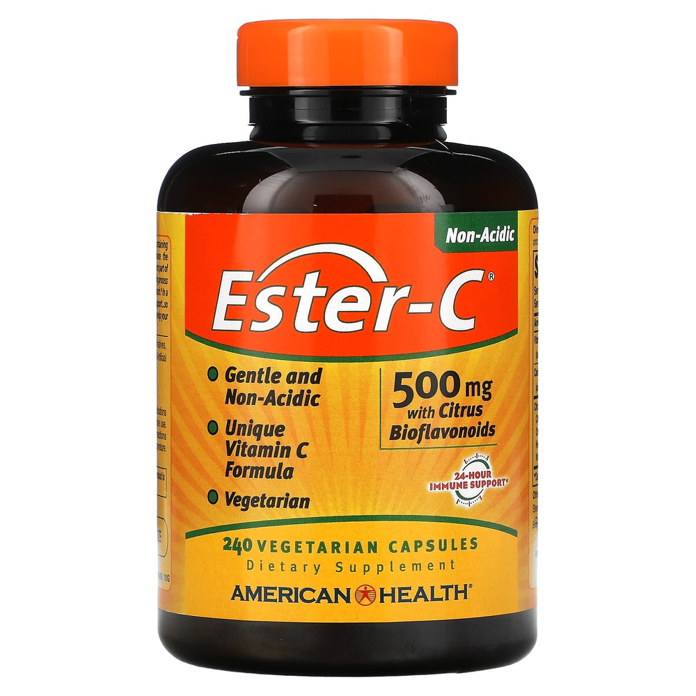 American Health, Ester-C с биофлавоноидами цитрусовых, 500 мг, 240 вегетарианских капсул