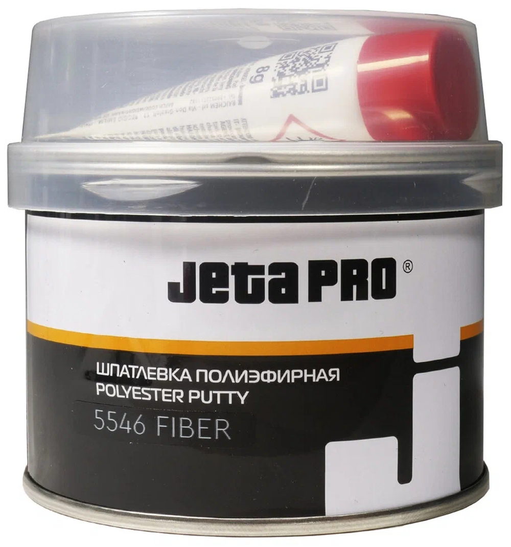 Шпатлевка JETA 5546 FIBER со стекловолокном 0.5кг + отвердитель