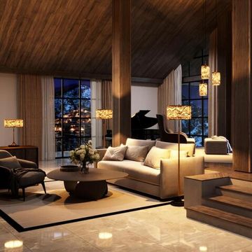 5064/2T MODERN (В 2-Х КОРОБКАХ) ODL24 529 античн.бронза/серо-беж./металл/натур.камен."шпон" Настольная лампа E27 LED 2*10W BERGI