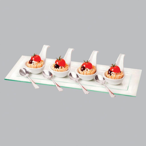 Набор для комплимента 9 предметов (блюдо, емкости с ручкой, ложки) P.L. Proff Cuisine [1]