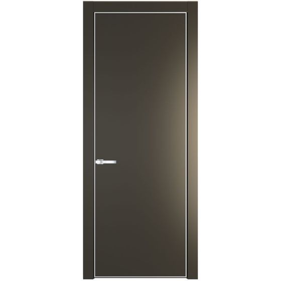 Межкомнатная дверь эмаль Profil Doors 1PA перламутр бронза глухая профиль белый матовый