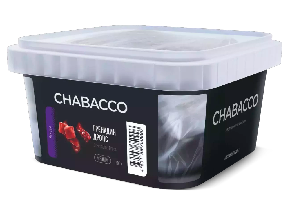 Chabacco Medium - Grenadine Drops (200g)