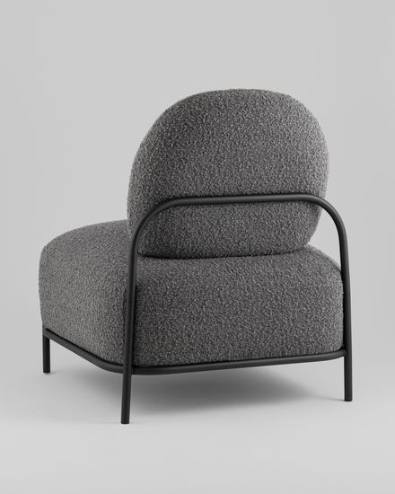 Кресло Стоун new ткань букле тёмно-серый