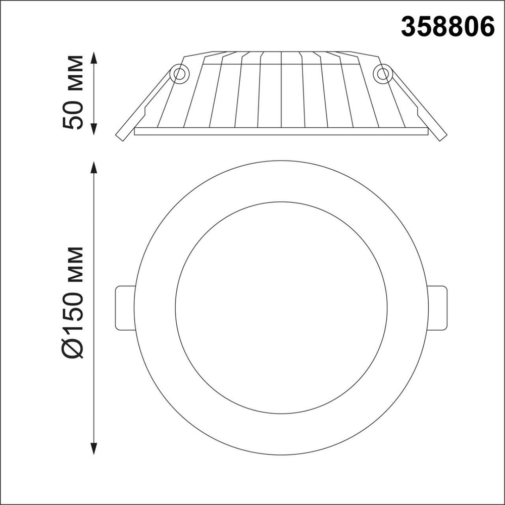 358806 SPOT NT21 494 белый Светильник встраиваемый светодиодный IP20 LED 12W 960Лм 3000K 100-240V GESSO