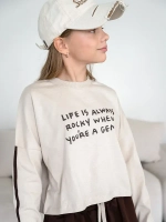 Осенний костюм для девочки, лонгслив и шорты