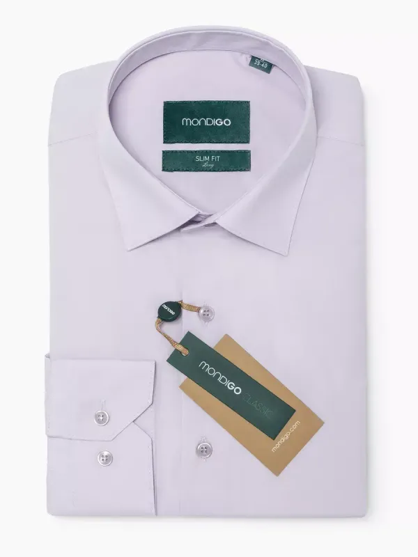 Рубашка на высокий рост LONG SLIM FIT с длинным рукавом, перламутровая