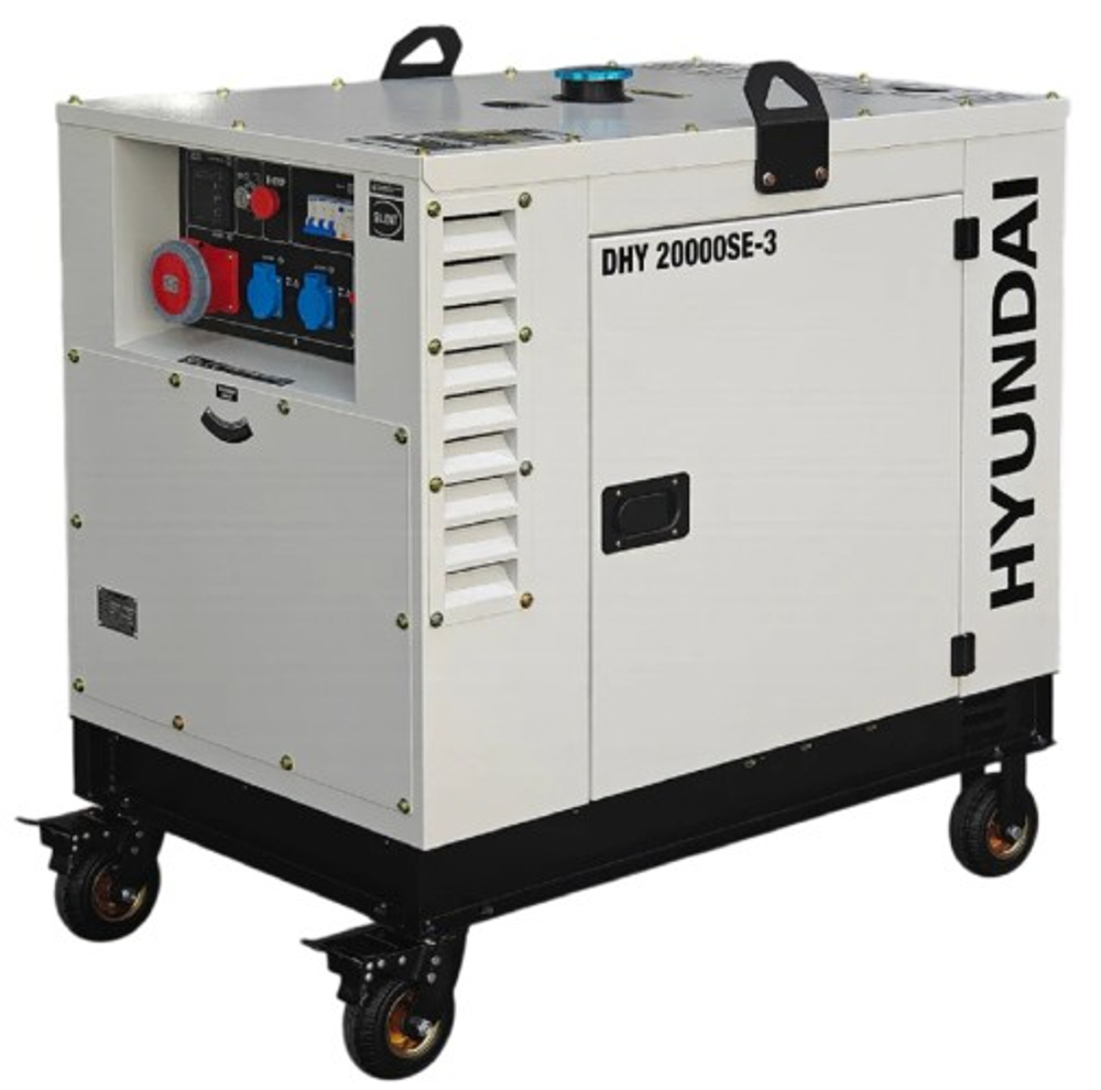 Электростанция дизельная с воздушным охлаждением HYUNDAI DHY 20000SE-3 в кожухе