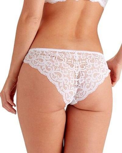 Кружевные трусики-бразилиана Amy (Размер: S) (Цвет: белый)