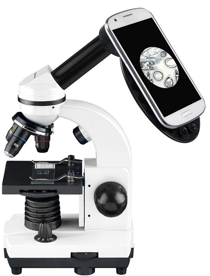 Микроскоп Bresser Junior Biolux SEL 40-1600x, белый, в кейсе