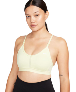 ТОП теннисный Nike Indy Bra V-Neck - зеленый