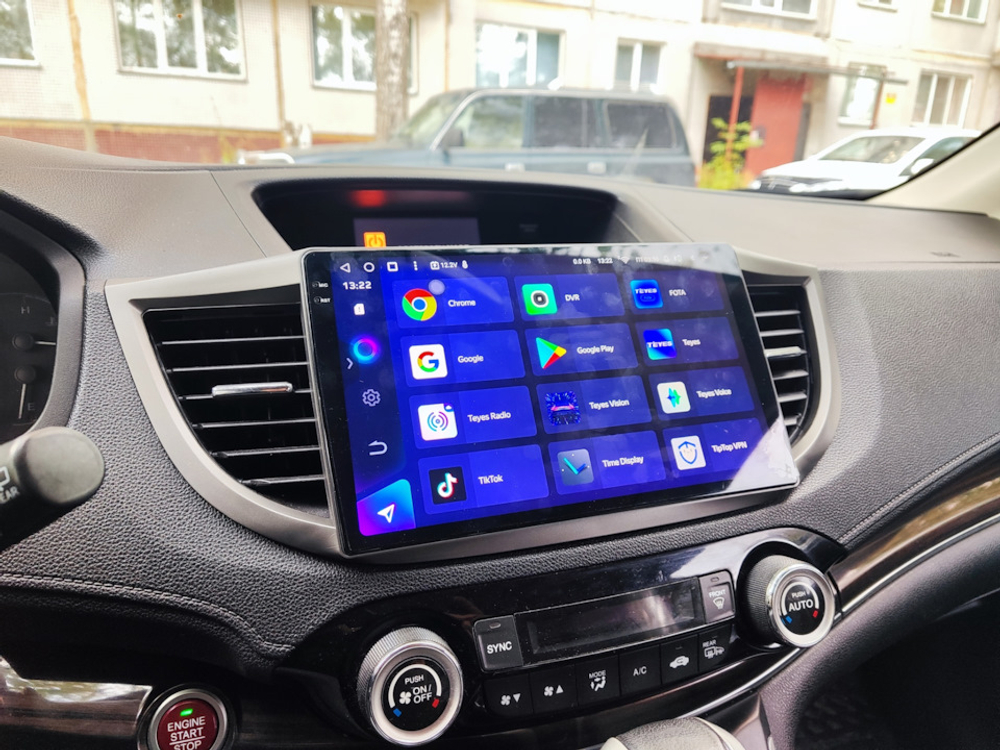 Магнитола для Honda CR-V 4 2012-2016 (большая рамка 10) - FarCar 469M монитор 10.36" QLED на Android 14, TS18, CarPlay, 4G SIM-слот