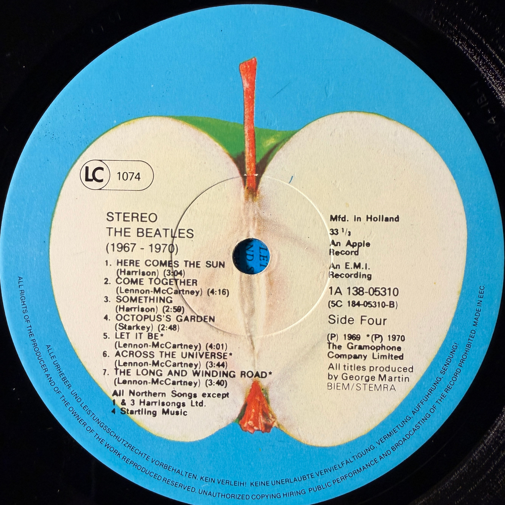 The Beatles – 1967-1970 2LP (Голландия)