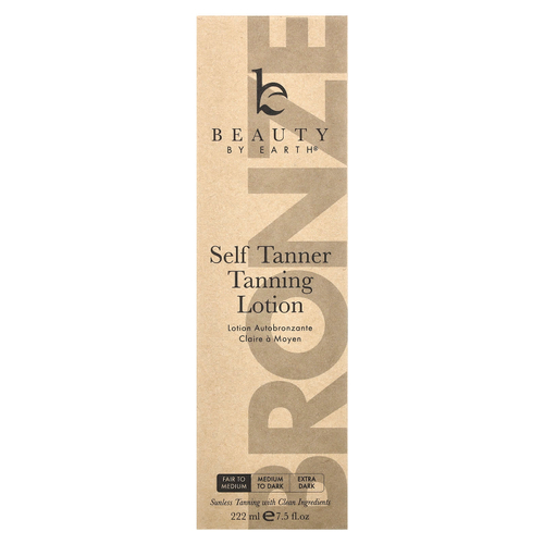 Beauty By Earth, Лосьон для автозагара, от умеренного до среднего, 222 мл (7,5 жидк. унц.)