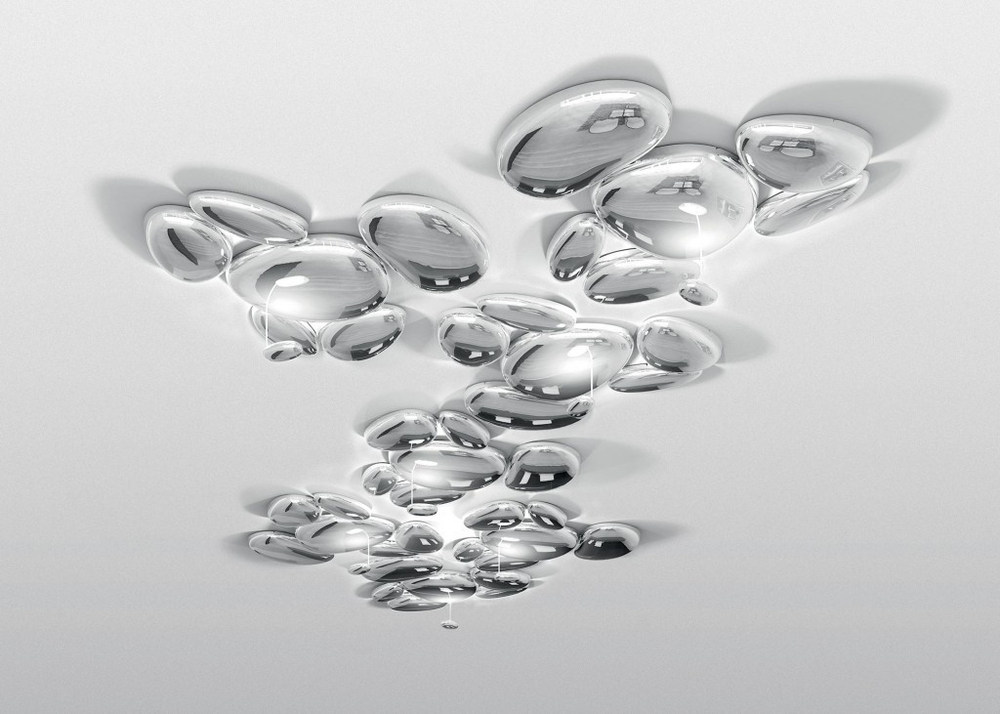 Ceiling design lamp  Skydro by Artemide (6 lampshades)