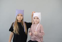 Шапка весенняя/осенняя вязаная (Св.сиреневый) ЭНИ