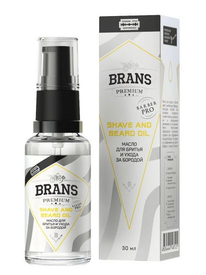 Аргановое масло для бритья и ухода за бородой Brans Shave and Beard Oil