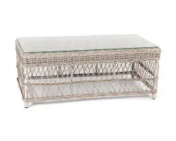 "Гранд Латте" стол журнальный из искусственного ротанга, цвет бежевый