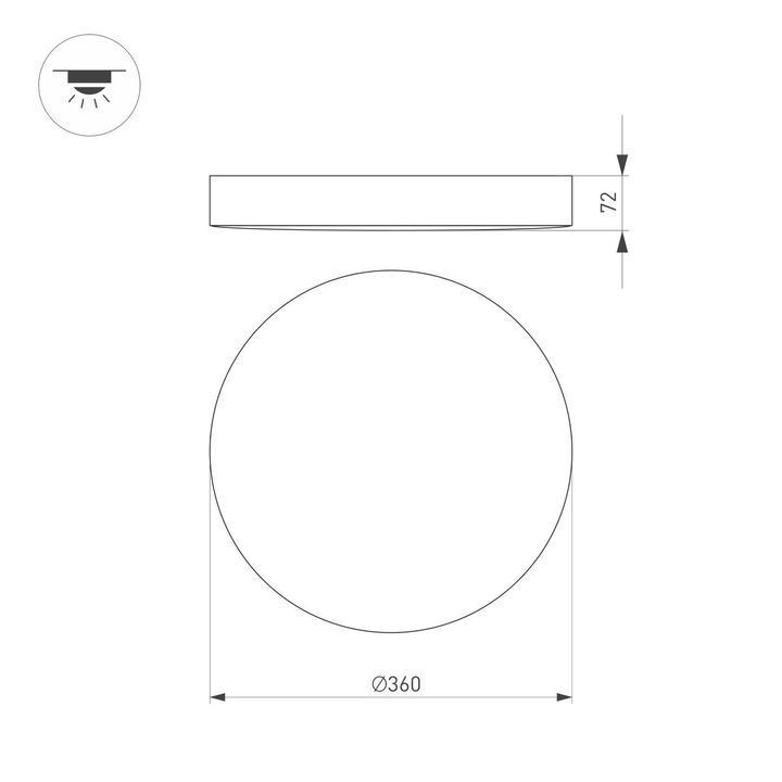 Потолочный светодиодный светильник Arlight SP-Flower-R360-18W Day4000 049801