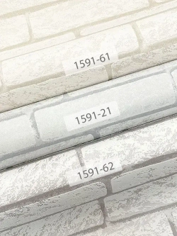 Обои флизелиновые, кирпич серый, метровые, для кухни, Стена (VILIA, 1591-21)