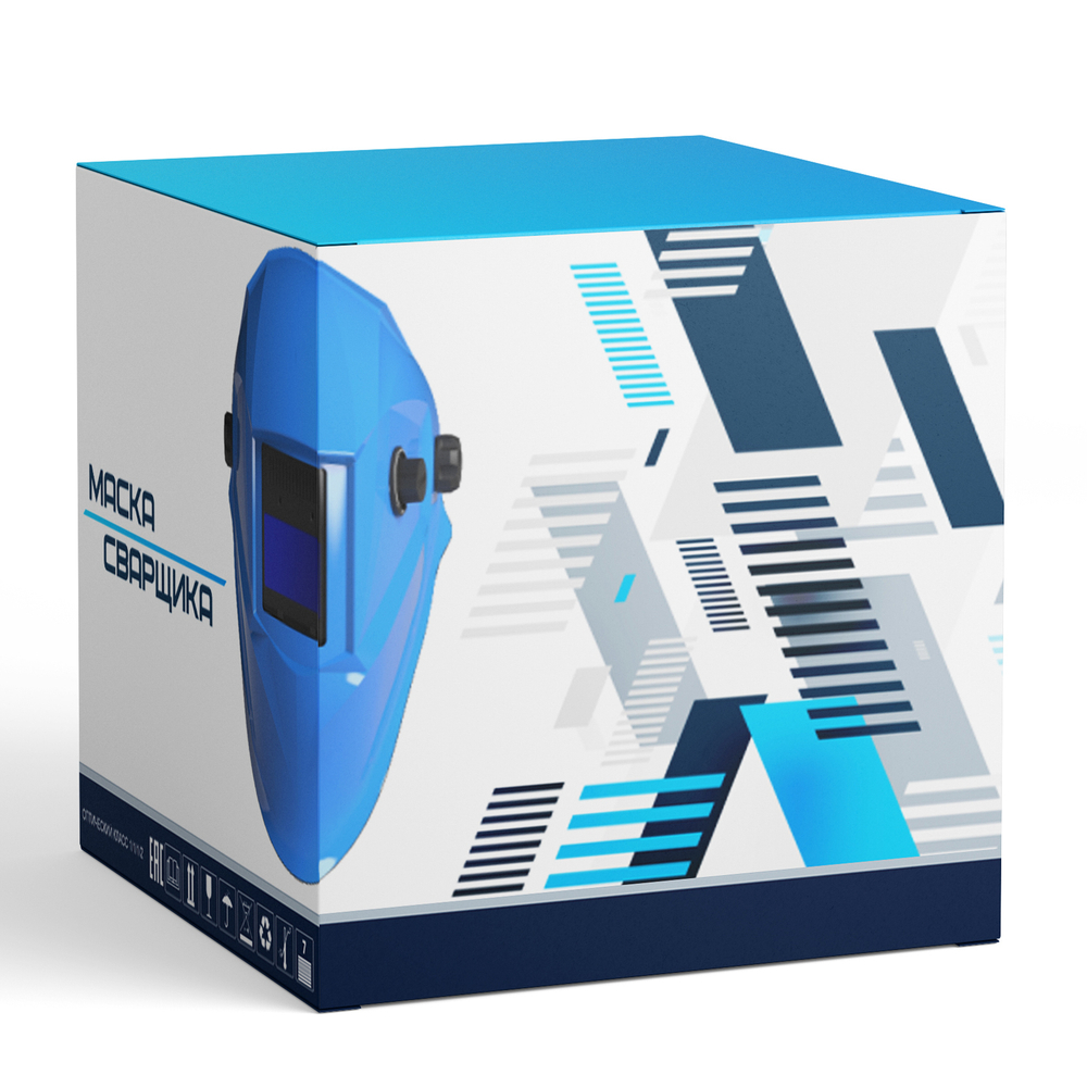 Коробка к маскам сварщика УНИВЕРСАЛЬНАЯ, гофрокороб полноцвет (299*242*246) 55STK104