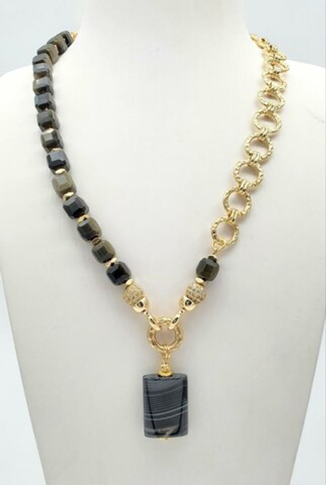 91001487 Колье Роман с камнем - Тайна Тикаль