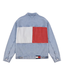 Джинсовая куртка Tommy Jeans Oversized Fit Flag Trucker Denim Light