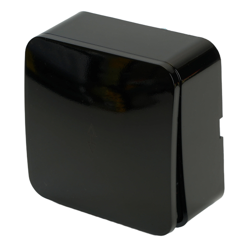 Переключатель открытой установки 1-клавишный, STEKKER, 250В, 10А, IP20, серия София, черный, MSW10-12-02 49387