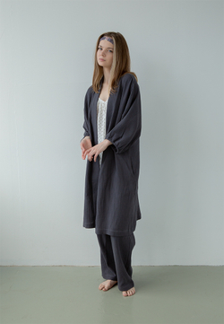 Халат Luxberry Муслин и комфорт графитовый