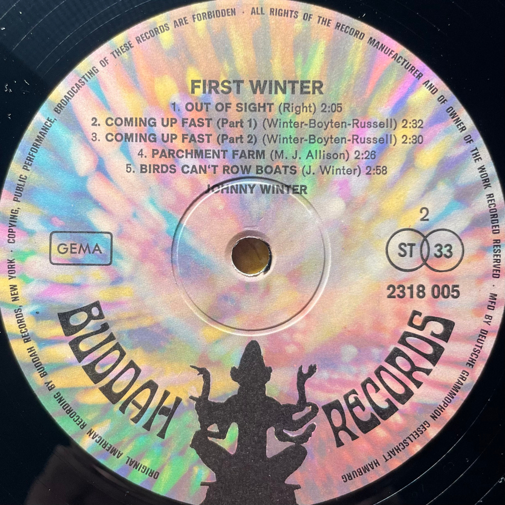 Johnny Winter ‎– First Winter (Германия 1970г.)