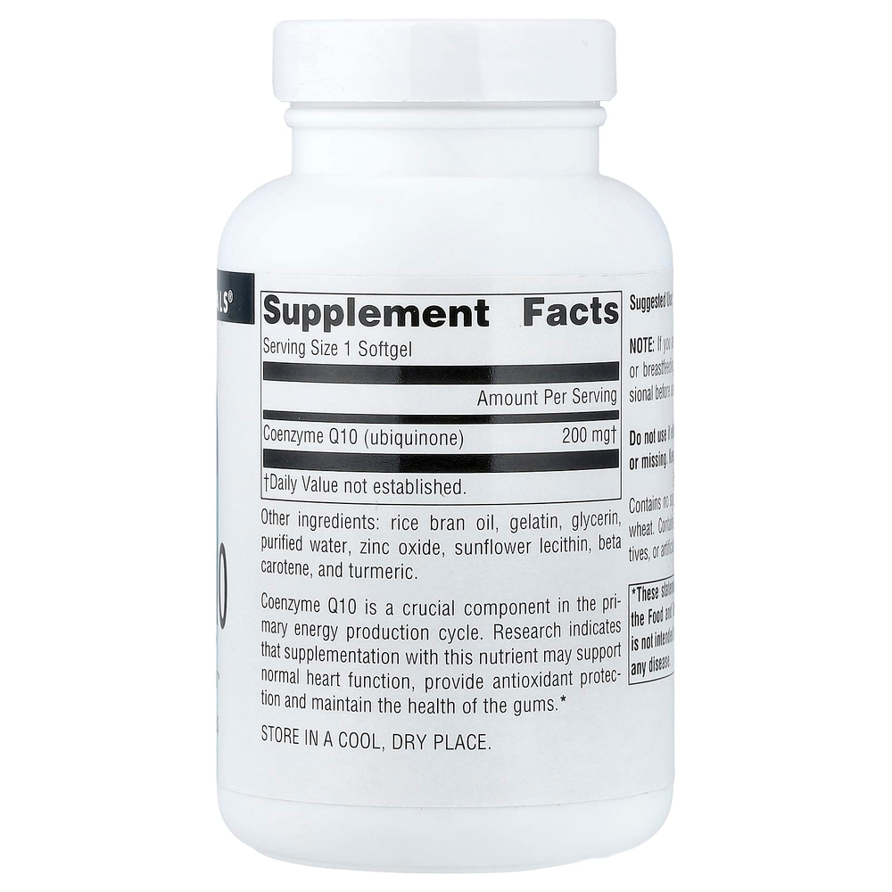 Source Naturals, коэнзим Q10, 200 мг, 90 капсул