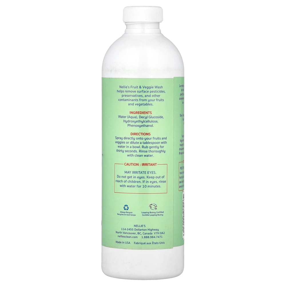 Nellie's, Средство для мытья фруктов и овощей, 474 мл (16 жидк. Унций)