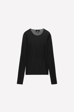 ZARA Х LUDOVIC DE SAINT SERNIN ФУТБОЛКА С БЛЕСТЯЩЕЙ НАДПИСЬЮ, ЧЕРНЫЙ