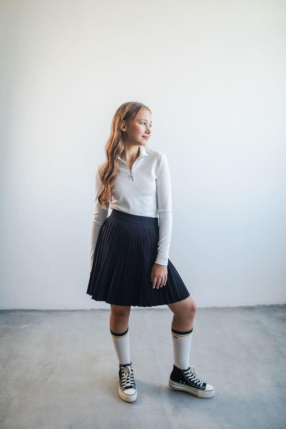 Юбка плиссе "Черная" 7+