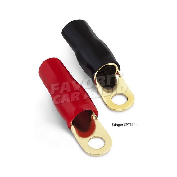 Клемма силовая Stinger SPT5144/8144 Red/Black 4GA КОЛЬЦО (комплект 4 шт.)