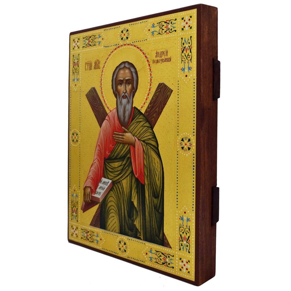 Андрей Первозванный Святой Апостол. Рукописная икона. 20 х 26 см.