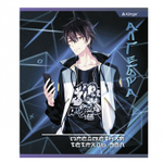 Тетрадь предметная 36л. А5 "Алгебра", клетка, со справочным материалом, скрепка, мелованный картон (стандарт), блок офсет, Alingar "Anime boys"