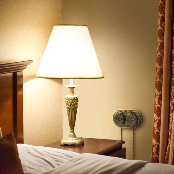 Выключатель Werkel двухклавишный на 4 положения Ретро W5720012 4690389166631