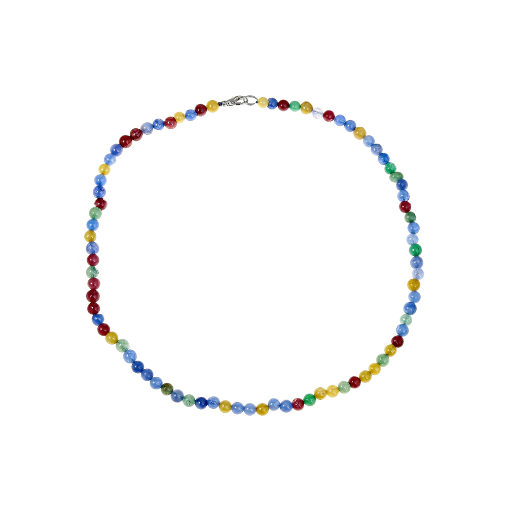 Бусы Агат, шар 0,6 см, цвет ассорти, 55 см 261454