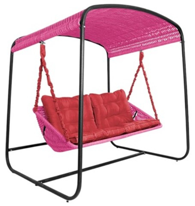 Качели DeckWOOD Sky Bed Lite (розовый, подушка красная)