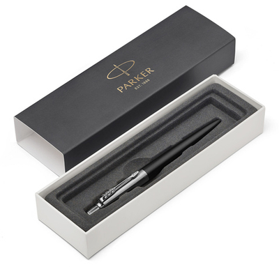 Шариковая ручка Parker Jotter Essential Satin Black CT (с гравировкой)