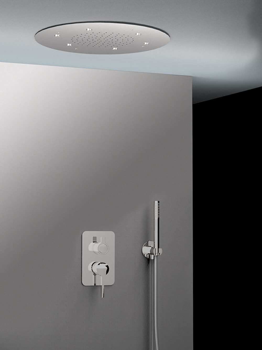 Душ тропический встраиваемый потолочный круглый 2 режима HYDROTHERAPY RELN550