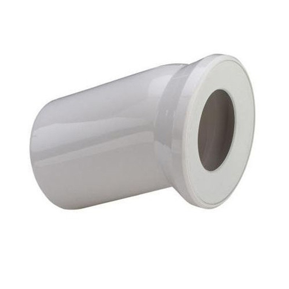 101855 Отвод для унитаза 22.5 градуса (бел. пласт.) Аналог Алка Пласт A90-22